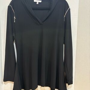 Chaus Black V-Neck Top